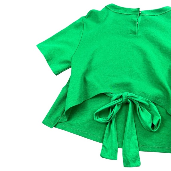 a.t.corner Women’s Green Tie Back Top In Size Small ~ Korean Brand - Picture 5 of 6